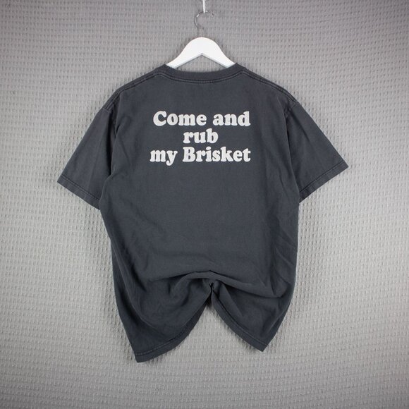 Vintage Sloppy Hogg " Come and Rub My Brisket " Faded Tee - Picture 1 of 8